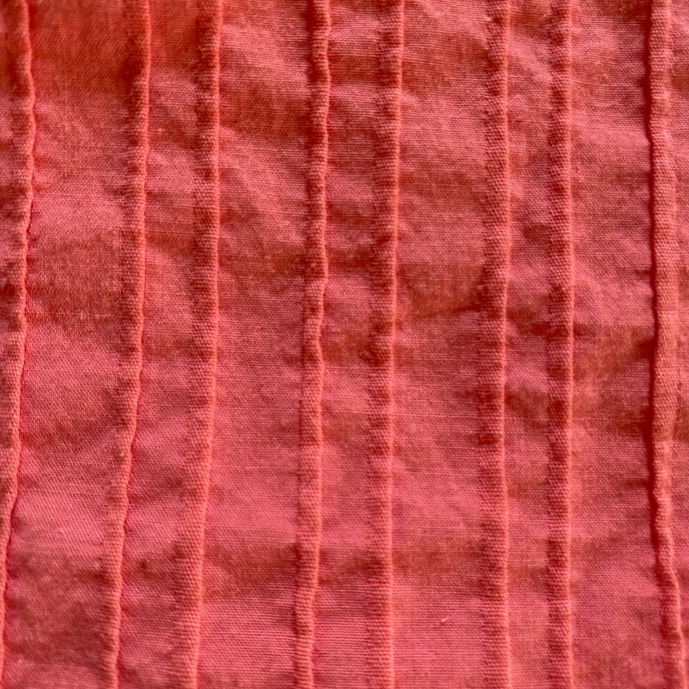 Sonoma Coral Button Down Shirt with Notched Collar - Picture 3 of 5